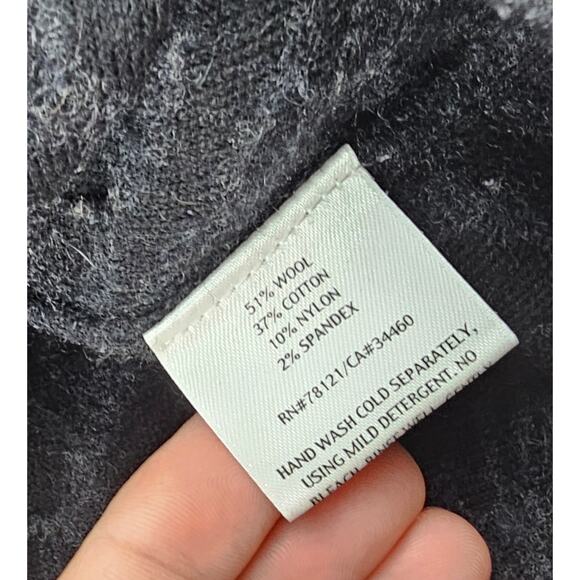 Eileen Fisher Mini Skirt Black Gray Wool Blend Pull On Elastic Waist Sz XS EUC - Picture 3 of 7